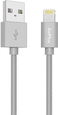 AirPlus AP-AX-905-SGRY/GLD 8 Pin Lightning to USB Cable for Smartphone - 3.2 Feet (1 Meter) (Space Grey-Gold, Pack of 1)