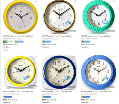 Ajanta Wall Clocks Starts ₹199 | Upto 77% Off