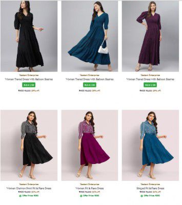 Ajio: Women's Dresses Starts ₹480 | Upto 95% Off