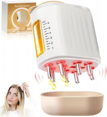 AKRIZA Smart Electric Scalp Massager & Hair Oil Applicator with Red Light Therapy - Promote Hair Growth - Included 1 Year Warranty