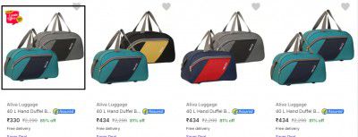 Aliva Luggage Bags Combo Starts Rs 343