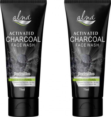 Alna Care Charcoal Face wash pack of 2 Face Wash (150 ml)