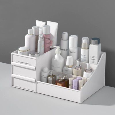 ALOXE Cosmetic Organizer Box Drawers Storage Plastic Stationary Box