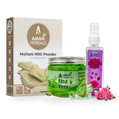 AMAN Herbals 100% Natural Organic Skin Care Perfect Combo 