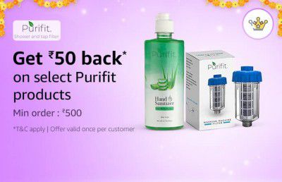 Amazon Great Indian Festival: ₹50 Cashback on Selected Purifit Products with 50 Diamonds