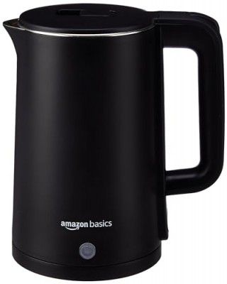 Amazon Basics 1.5L Cool Touch Electric Kettle | 1500 Watt | Stainless Steel Body