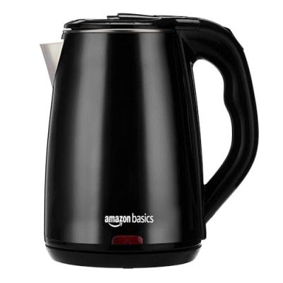 amazon basics 1.6 Litre Cool Touch Electric Kettle with Auto Cut Off (Black, 1500 Watt)