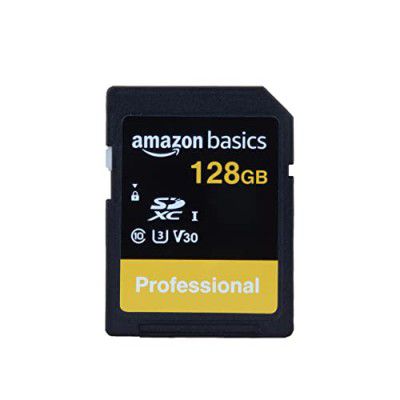 Amazon Basics 128GB SDXC UHS-I Memory Card| 90 MB/s | C10, U3, V30