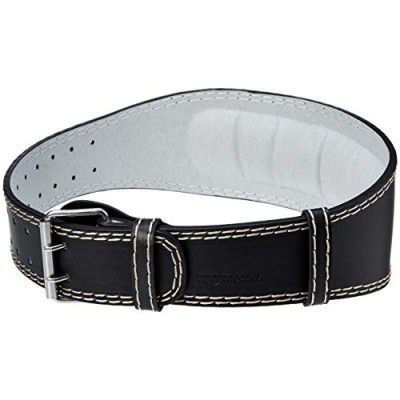 amazon basics 4 Inch Wide Padded Weight Lifting Belt - Large, Black