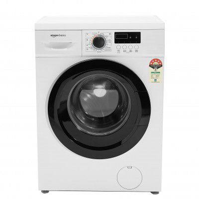 Amazon Basics 6 Kg 5 Star Fully Automatic Front Load Washing Machine (White/Silver, Built in Heater)