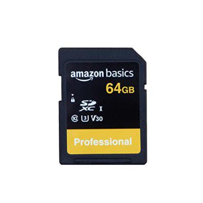 Amazon Basics 64GB SDXC UHS-I Memory Card| 90 MB/s | C10, U3, V30