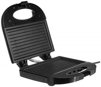 Amazon Basics 750 Watts Sandwich Grill | 2 Slice Grill | Die Cast Aluminum Grill Plate | 1 Year Warranty - Black