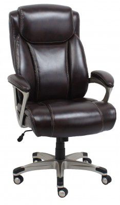 Amazon Basics Big & Tall Executive Chair (Brown, Leather)