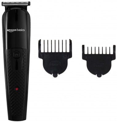 Amazon Basics Cordless Beard Trimmer with 2 Trimming Combs - 45 Minutes Runtime