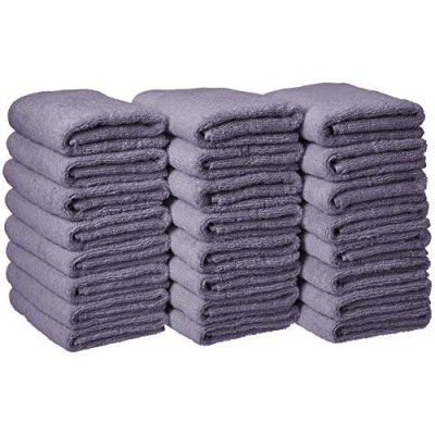 Amazon Basics Cotton Hand Towel 448 GSM (Pack of 24, Lavender)