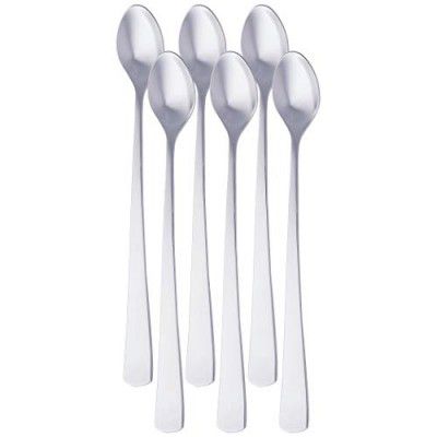 Amazon Basics Cutlery Stainless Steel Macchiato Spoon with Square Edge, Pack of 6 (18/0)