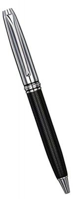 Amazon Basics Elegant Ballpoint Pen with Classy Stainless Steel Body (Blue Ink)