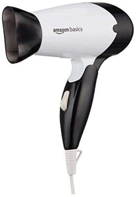 Amazon Basics Hair Dryer 1000 Watts With 2 Heat/Speed Settings-Compact & Foldable|Black