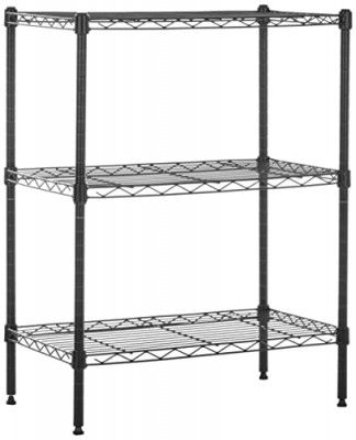 Amazon Basics Height Adjustable 3-Shelves Heavy Duty Rack