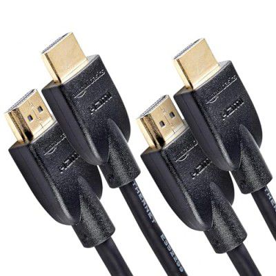 amazon basics High-Speed Hdmi Cable,6 Feet (2-Pack),Black