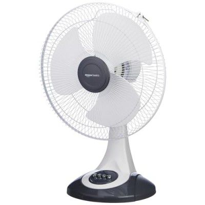 amazon basics High-Speed Table Fan | 400mm Sweep Length (White)