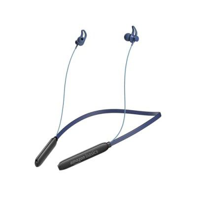 amazon basics in-Ear Wireless Neckband with MicEarbuds (Blue)