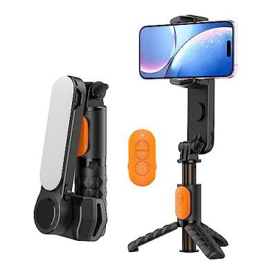 Amazon Basics Mini Gimbal Anti-Shake 1-Axis STABILIZER Extendable Selfie Stick Tripod