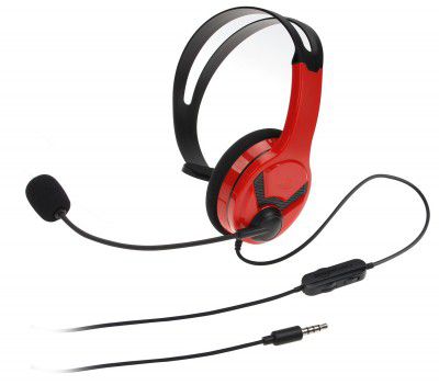 Amazon Basics Mono Chat On Ear Wired Headset for PlayStation 4 (Officially Licensed) - Red