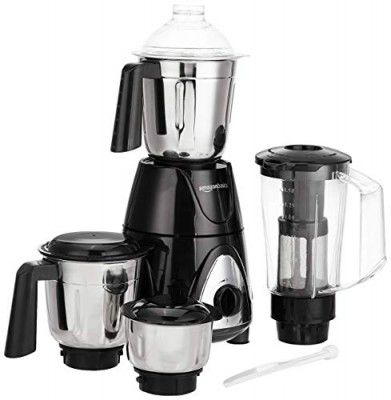 Amazon Basics Premium 750 Watt Mixer Grinder with 3 Stainless Steel Jar + 1 Juicer Jar, Black & Grey