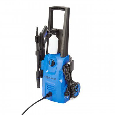 Amazon Basics Pressure Washer 1700 W, 150 Bar, with Detergent Bottle, for Cleaning Cars/Bikes, Homes or Gardens