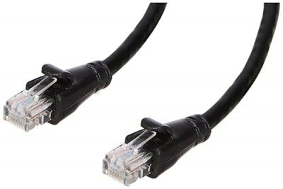 Amazon Basics RJ45 Cat-6 Ethernet Patch/LAN Cable for Personal Computer - 10 Feet (Black)