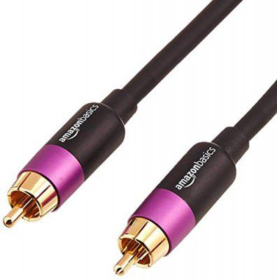 Amazon Basics Subwoofer DVD Player cable - 25 feet (Black, Purple )