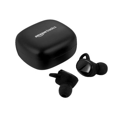 amazon basics True Wireless in-Ear Earbuds with Mic, Low-Latency Gaming Mode (Up to 50 ms)