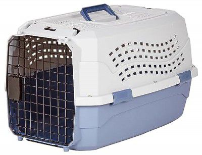 amazon basics Two Door Top Load Pet Kennel (23-inch)