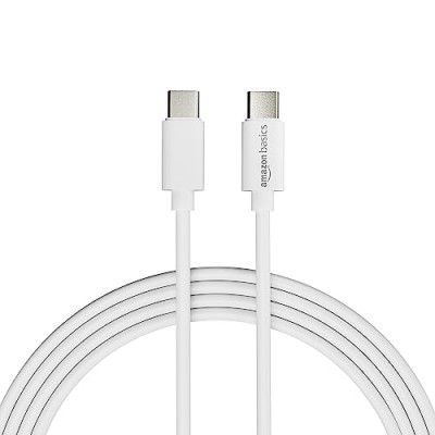 amazon basics Type-C to Type-C 45W Fast Charging and 480 Mbps Data Sync Cable (1.2 M)