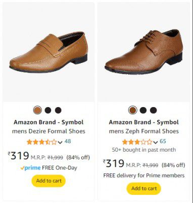 Amazon Brand Formal Shoes From ₹319