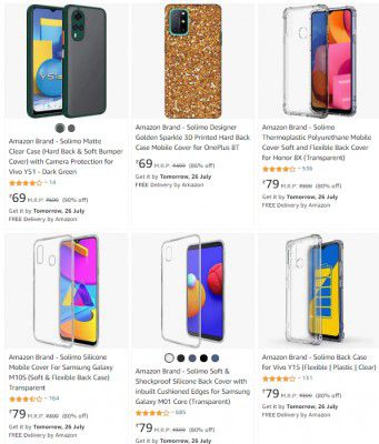 Amazon Brand - Mobile Cases & Covers Starts ₹69