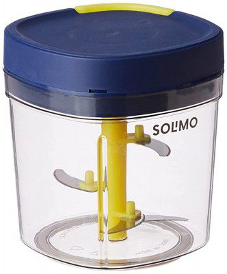 Amazon Brand - Solimo 1000 ml Chopper with Whisker-5 Blade- Blue