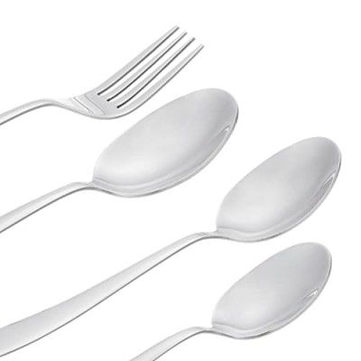 Amazon Brand - Solimo 24 Piece Cutlery Set | Mirror Finish