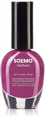 Amazon Brand - Solimo Burgundy Nail Polish, 12 ml