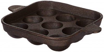 Amazon Brand - Solimo Cast Iron Paniyarkal, 9 Holes