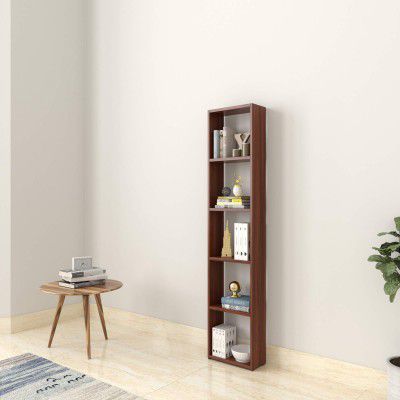 Amazon Brand - Solimo Denison Engineered Wood Bookcase/Display Stand (Walnut , Set of 5 Shelves)