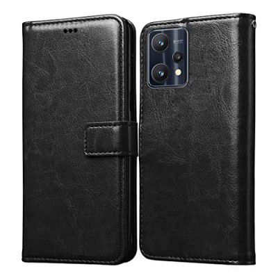 Amazon Brand- Solimo Flip for Realme 9 Pro 5G (Leather_Black)