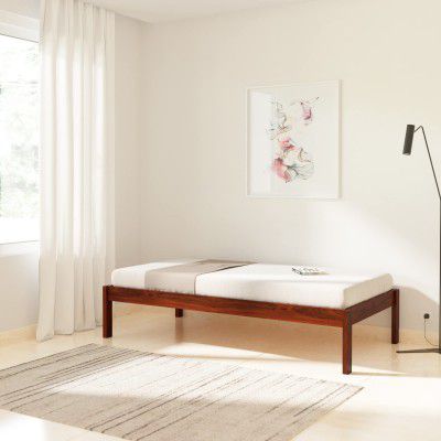 Amazon Brand - Solimo Gauld Acacia Wood Single Bed