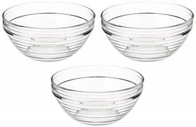 Amazon Brand - Solimo Glass Bowls Set (1080 ml) - Set of 3