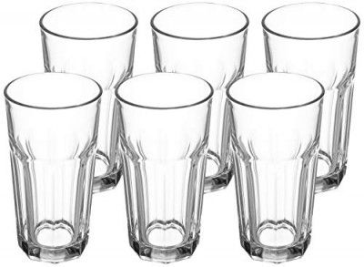 Amazon Brand - Solimo High Ball Glasses, Set of 6 (325ml each, Transparent)