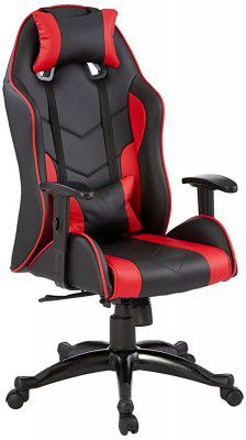 Amazon Brand - Solimo Hoover High Back Gaming Chair (Black & Red)