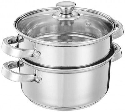 Amazon Brand - Solimo Stainless Steel Induction Bottom Steame