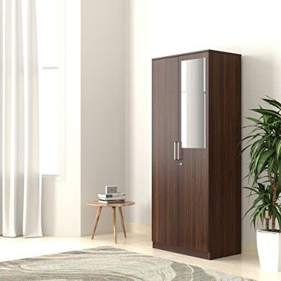 Amazon Brand - Solimo Madray Engineered Wood Wardrobe, Walnut, 2-Door