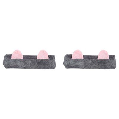 Amazon Brand - Solimo Makeup Hair Bands, Grey, Pack of 2